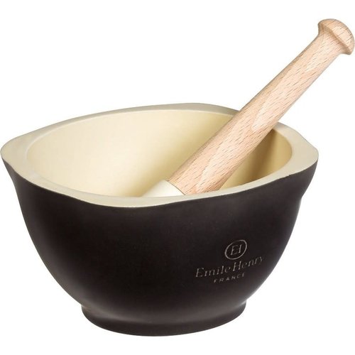 Emile Henry EMILE HENRY MORTAR & PESTLE FUSAIN/BLACK Emile Henry EMILE HENRY MORTAR & PESTLE FUSAIN/BLACK