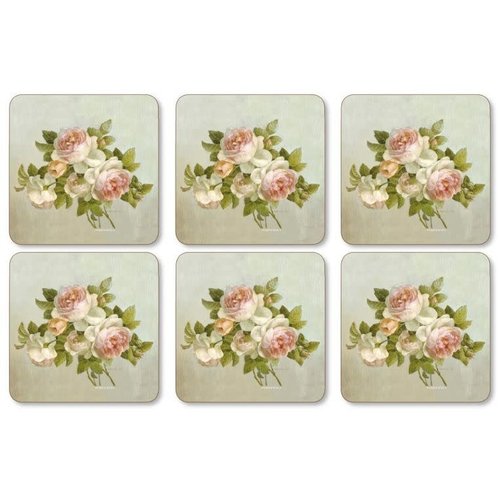 Pimpernel Coasters Antique Roses / Set of 6 Pimpernel Coasters Antique Roses / Set of 6