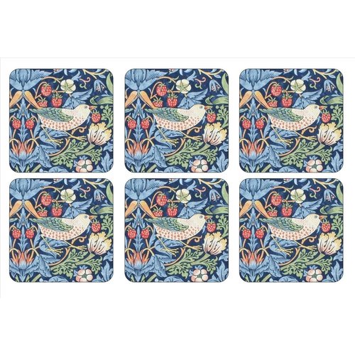 Pimpernel Coasters Morris Strawberry Thief Blue / Set of 6 Pimpernel Coasters Morris Strawberry Thief Blue / Set of 6