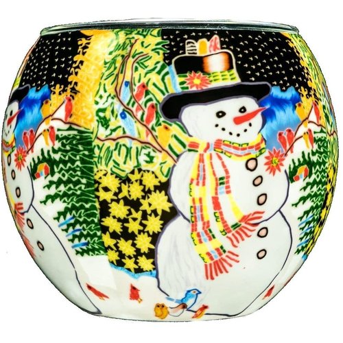 Benaya Handcrafted Art Decor LIGHT GLASS SNOWMAN'S CHORUS 3.5" x 4" Benaya Handcrafted Art Decor LIGHT GLASS SNOWMAN'S CHORUS 3.5" x 4"