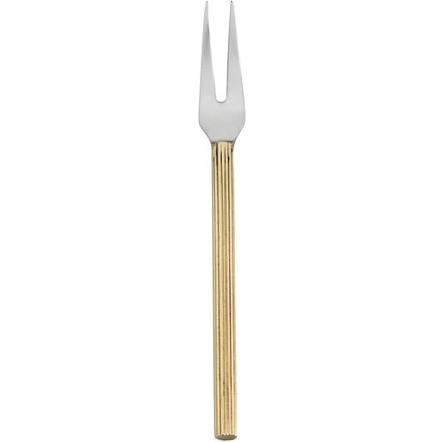 Abbott Brass Rib Handle Cocktail Fork