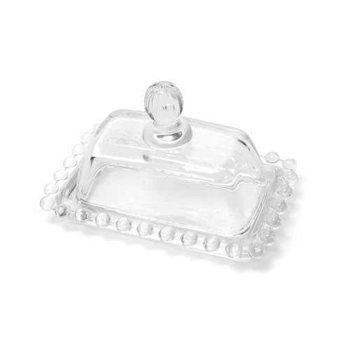 Abbott Butter Dish Individual Ball Rim Glass