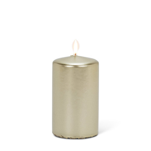 Abbott PILLAR Candle Large Satin Gold - 6" Abbott PILLAR Candle Large Satin Gold - 6"