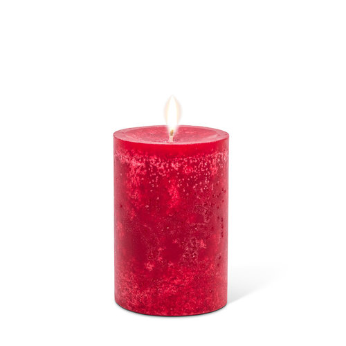 Abbott PILLAR Candle Small Deep Red - 3.5" Abbott PILLAR Candle Small Deep Red - 3.5"