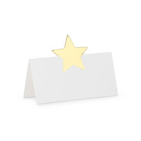 Place Card Gold Star Fold 12 pc