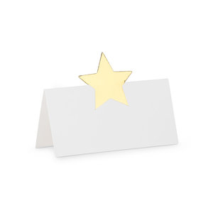Abbott Place Card Gold Star Fold 12 pc