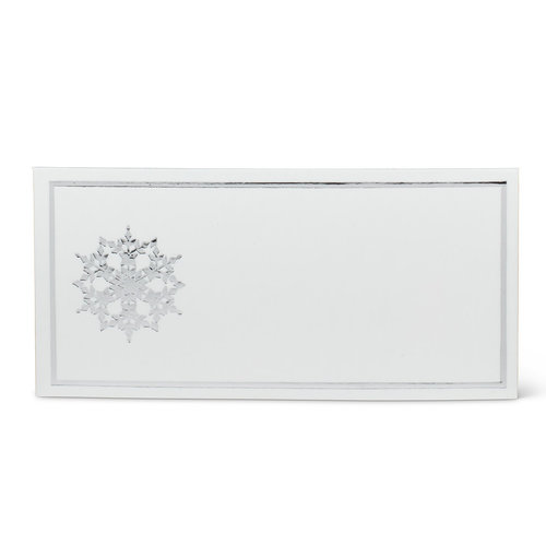 Abbott Placecard Silver Snowflake 24 pc Abbott Placecard Silver Snowflake 24 pc
