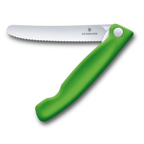 Victorinox VICTORINOX Folding Paring Wavy 4.5" Green Victorinox VICTORINOX Folding Paring Wavy 4.5" Green