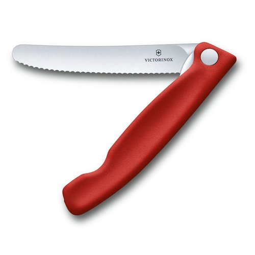 Victorinox VICTORINOX Folding Paring Wavy 4.5" Red Victorinox VICTORINOX Folding Paring Wavy 4.5" Red