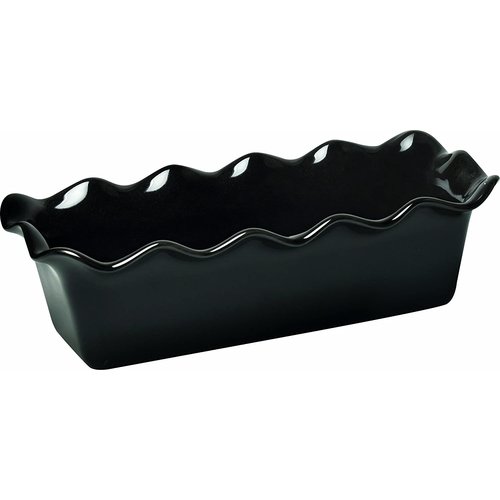 Emile Henry EMILE HENRY Small Ruffled Loaf Pan - Fusain/Black Emile Henry EMILE HENRY Small Ruffled Loaf Pan - Fusain/Black