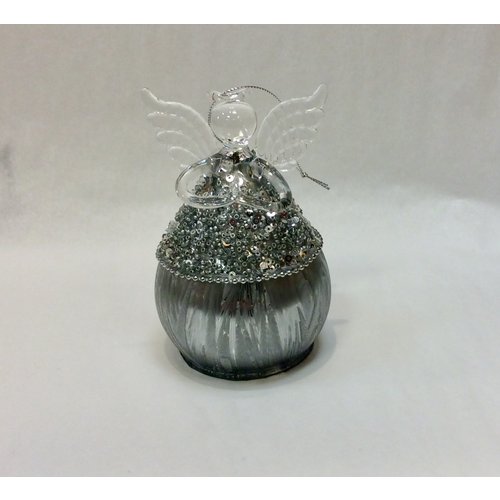 V & L Associates Inc. Fairy Silvery Beaded BALL SHAPED 5” tall V & L Associates Inc. Fairy Silvery Beaded BALL SHAPED 5” tall