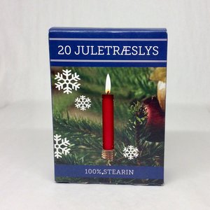 Diana Danish Candle Christmas Tree Pack of 20 Red