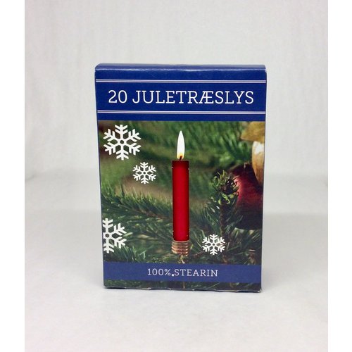 Carsim Danish Candle Christmas Tree Pack of 20 RED Carsim Danish Candle Christmas Tree Pack of 20 RED