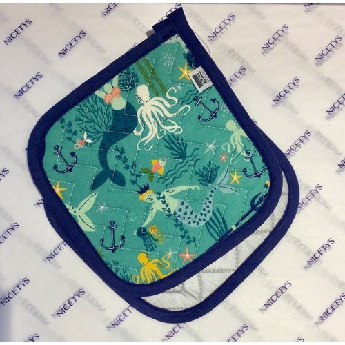 Danica Pot Holder Patterned Set/2 MERMAIDS Danica Pot Holder Patterned Set/2 MERMAIDS