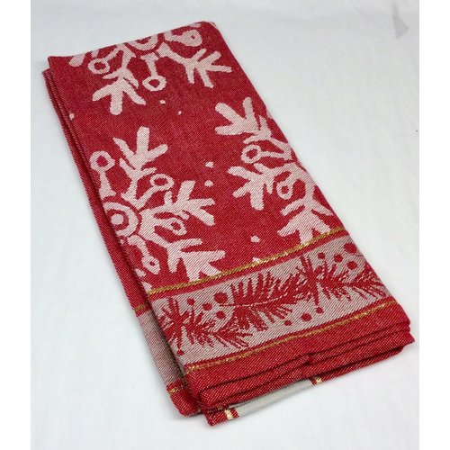 Design Home NAPKIN FALLING RED SNOWFLAKE Design Home NAPKIN FALLING RED SNOWFLAKE
