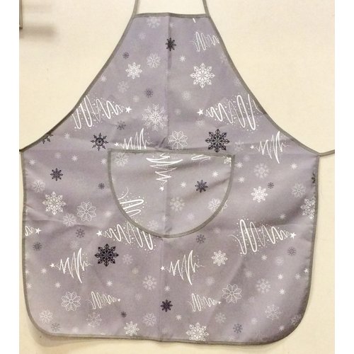 Texstyles Deco APRON FANCY XMAS TREES GREY POLYESTER Texstyles Deco APRON FANCY XMAS TREES GREY POLYESTER