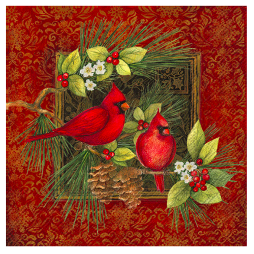 IHR Botanical Christmas Birds Lunch Napkins IHR Botanical Christmas Birds Lunch Napkins
