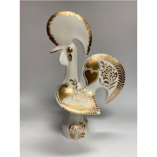 PORTUGAL IMPORTS FADO - White with Gold Rooster 3.6"x2"x5" PORTUGAL IMPORTS FADO - White with Gold Rooster 3.6"x2"x5"
