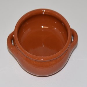 PORTUGAL IMPORTS TRADITIONS - Clay Double Handle Bowl 5.5"x5.5"x2.2"