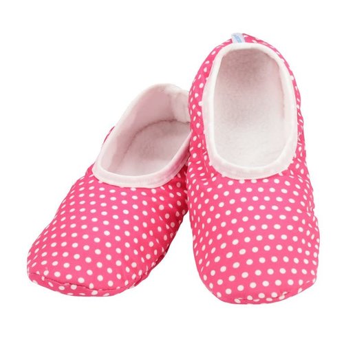 Snoozies Snoozies Slippers Mixed Pink with Dots Large Snoozies Snoozies Slippers Mixed Pink with Dots Large
