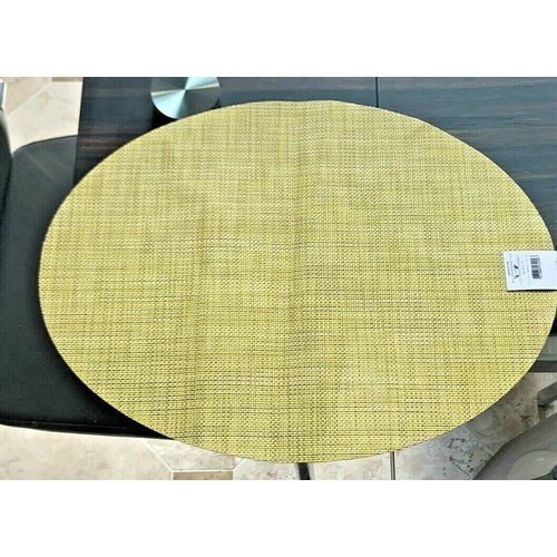Chilewich Placemat Mini Basketweave Oval LEMON Chilewich Placemat Mini Basketweave Oval LEMON