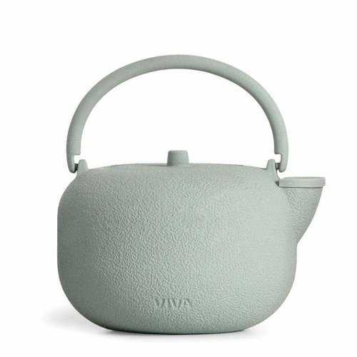 VIVA SCANDINAVIA SAGA CAST IRON ROUND TEAPOT STONE MINT 27 oz. VIVA SCANDINAVIA SAGA CAST IRON ROUND TEAPOT STONE MINT 27 oz.