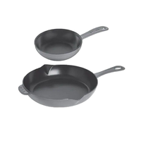 Fry Pan Set 10 and 6 Inch Staub Graphite Grey