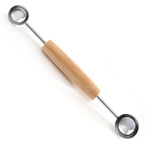 MELON BALLER WITH WOOD HANDLE MELON BALLER WITH WOOD HANDLE