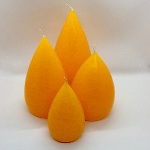 Barrick Design Candle Stout Crackle Sun Yellow