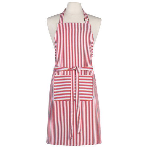 Now Designs Apron Chef Red Narrow Stripe