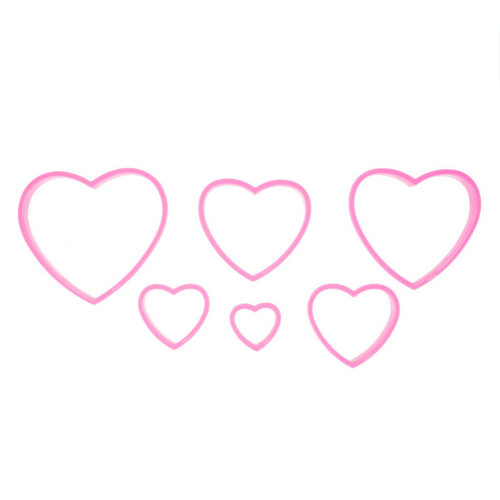 Carol's Nicetys Heart Shaped Cookie Cutter Set of 6 Carol's Nicetys Heart Shaped Cookie Cutter Set of 6