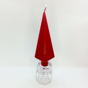 Carsim Pyramid Candle Dark Red 7"