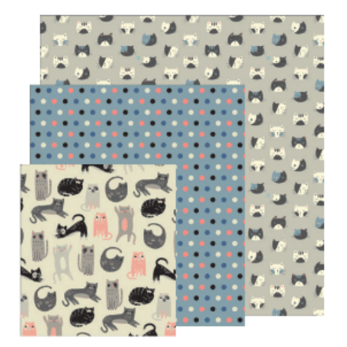 Danica Beeswax Wraps Cats Set of 3 Danica Beeswax Wraps Cats Set of 3