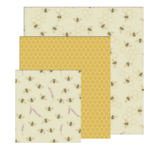 Danica Beeswax Wraps Bees Set of 3 Danica Beeswax Wraps Bees Set of 3