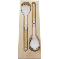 LAGUIOLE SALAD SET IVORY WITH BRASS BOLSTERS