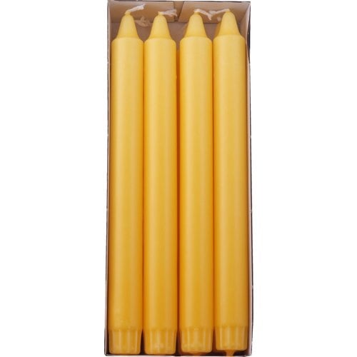 Diana Stearin Candles 10” set/8 yellow