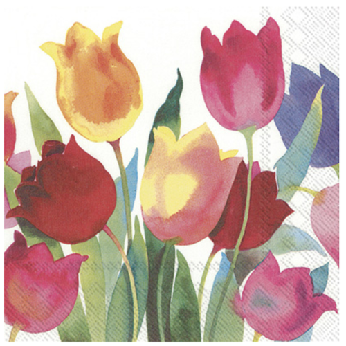 Carsim Napkin Cocktail Paper POWERFUL TULIPS Carsim Napkin Cocktail Paper POWERFUL TULIPS