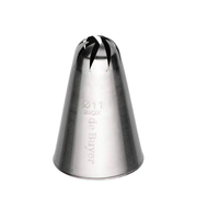 DEBUYER Stainless Steel Rose Nozzle -8 pt./1.1 cm.
