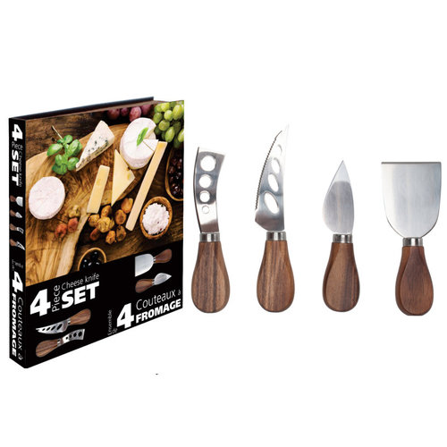 Natural Living Cheese Knives Acacia Set of 4