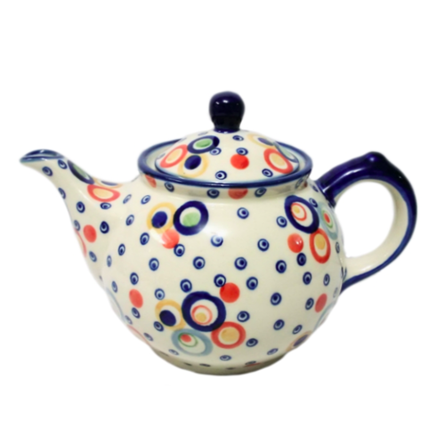Polish Pottery Morning Teapot 900 mL HAPPY BUBBLE Polish Pottery Morning Teapot 900 mL HAPPY BUBBLE