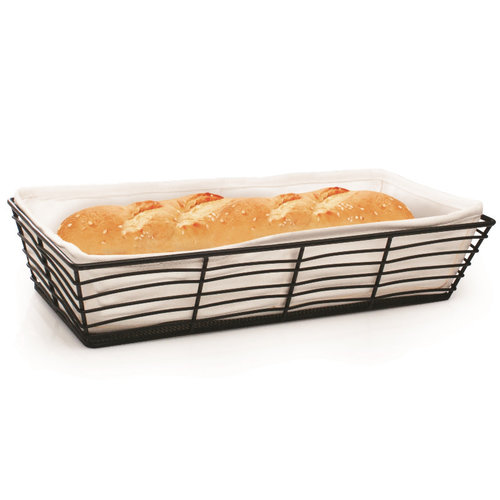 Natural Living Baguette Basket with Canvas Lining Natural Living Baguette Basket with Canvas Lining