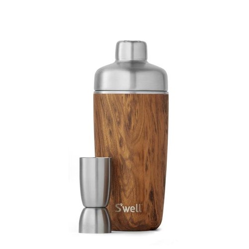 SWELL SWELL Bar Shaker Set Teakwood Look SWELL SWELL Bar Shaker Set Teakwood Look