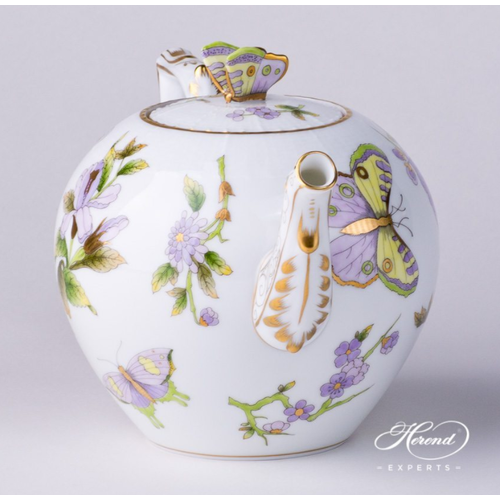 Herend Teapot Butterfly Knob Royal Garden