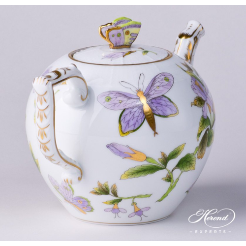 Herend Teapot Butterfly Knob Royal Garden