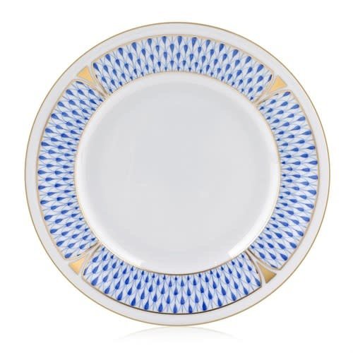 Herend Bread and Butter Plate Art Deco Blue