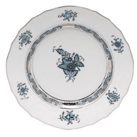 Bread and Butter Plate Chinese Bouquet Turquoise Platinum
