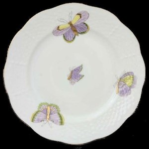 Herend Plate Bread and Butter Royal Garden Butterfly