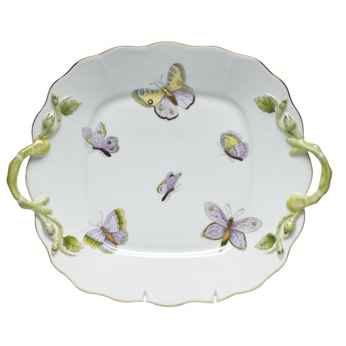 Herend Cake Plate Royal Garden Butterfly