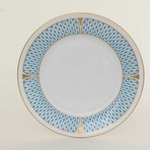 Herend Dessert Plate Art Deco Blue