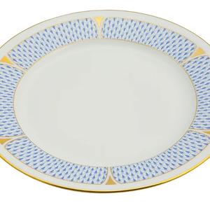 Herend Large Dinner Plate Art Deco Blue